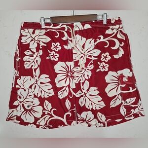 Caribbean Joe Island Supply Co. Swim Trunks/ Shorts Tropical Red‎ Size Large